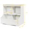 Costway Children's Multi-Functional Bookcase Toy Storage Bin Kids Floor Cabinet GreyWhite
